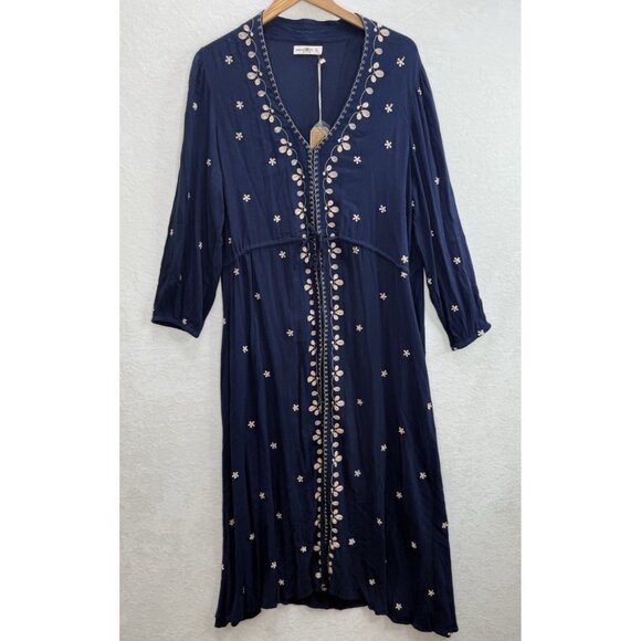 Natural Life Women's Brae Embroidered Midi Dress Size XL NWT - Picture 4 of 11